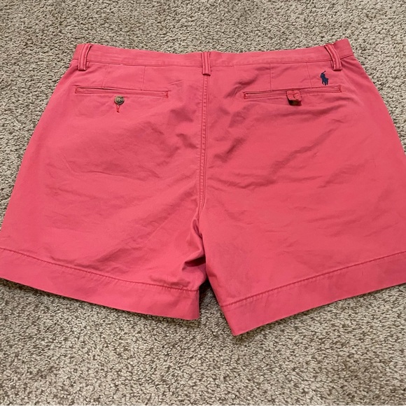 Mens Polo Ralph Lauren Golf Shorts Size 36 Pink Khaki - Picture 2 of 4